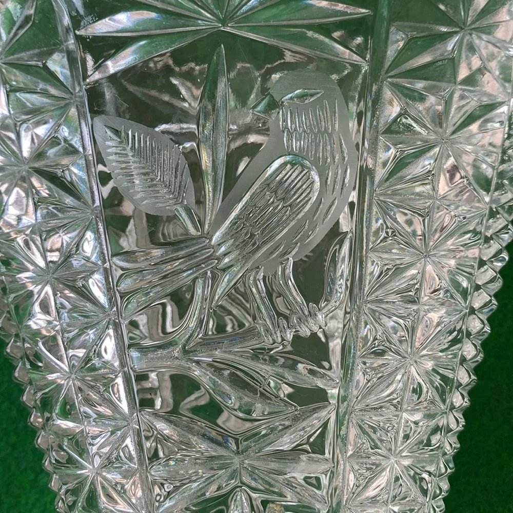 Hofbauer Byrds Cut Glass Flower Vase Vintage ‘60’s - Picture 5 of 8
